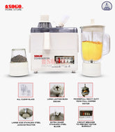 Sogo Deluxe 3 in 1 Juicer Blender & Dry Mill (JPN-522)